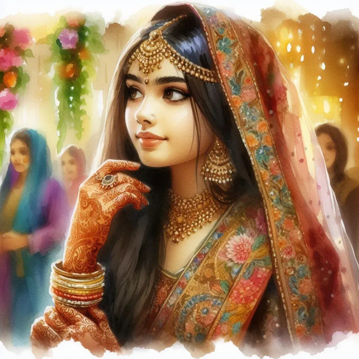 Bride New (PRT-8991-105036) - Canvas Art Print - 60in X 60in