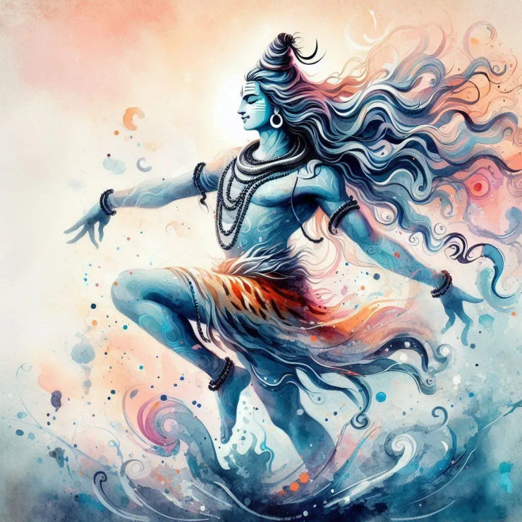 Mahadev 10 (PRT-8991-105058) - Canvas Art Print - 60in X 60in