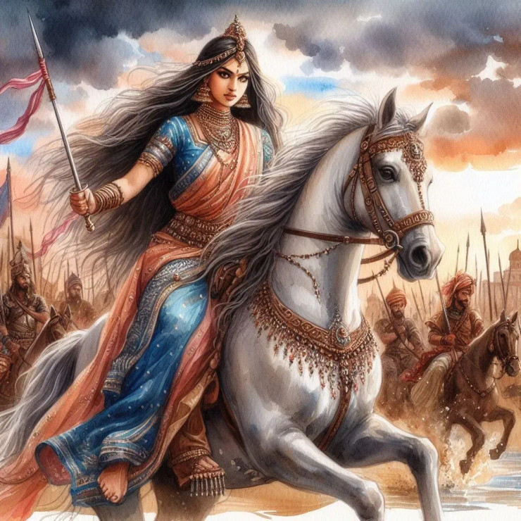 Warrior Princess 10 (PRT-8991-105086) - Canvas Art Print - 60in X 60in