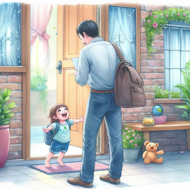 Daddy's Home 8 (PRT-8991-105158) - Canvas Art Print - 60in X 60in