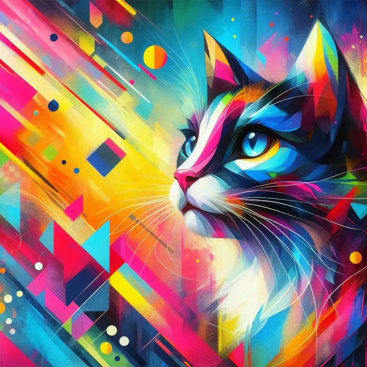 Pussy 3 (PRT-8991-105399) - Canvas Art Print - 60in X 60in