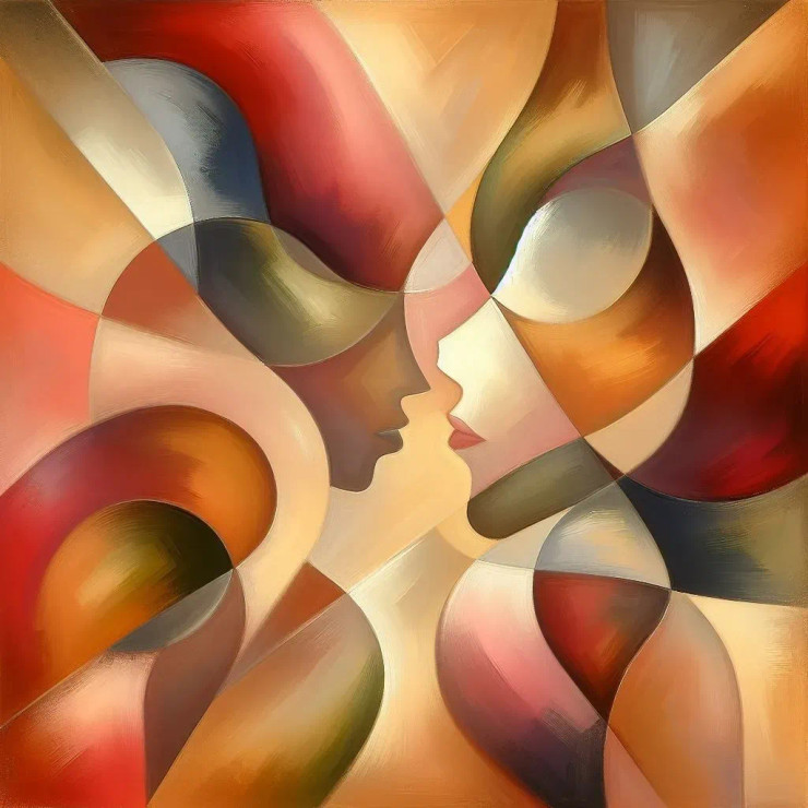 Intimate Abstract 2 (PRT-8991-105491) - Canvas Art Print - 60in X 60in