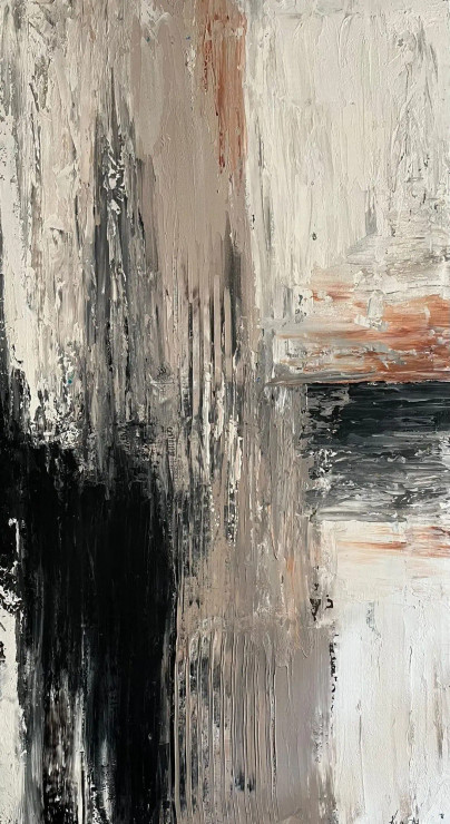 Ephemeral Layers (ART-5105-105630) - Handpainted Art Painting - 25in X 41in