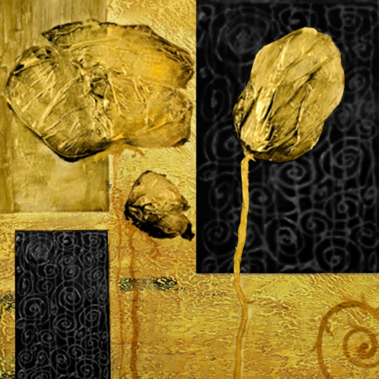 Heavy Texture,Black and Gold comibination