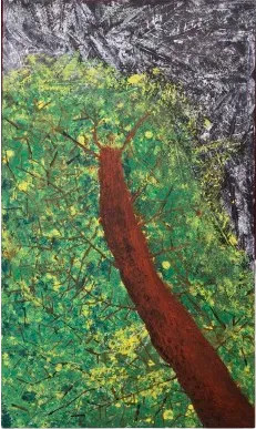 A Meditative Mind (ART-16111-105780) - Handpainted Art Painting - 36in X 60in