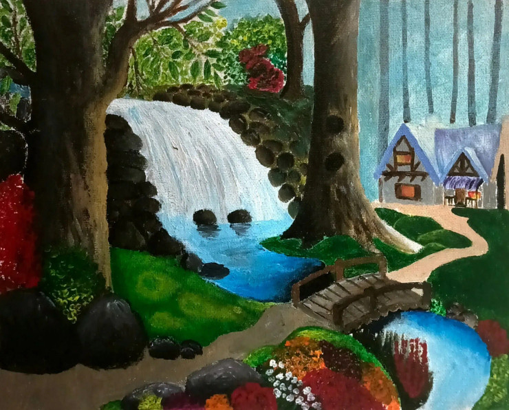 Landscape (ART-16178-105972) - Handpainted Art Painting - 31in X 26in