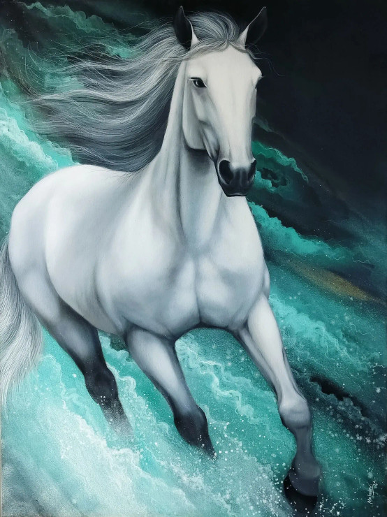 Journey Of Motion (ART-15185-105988) - Handpainted Art Painting - 36in X 48in