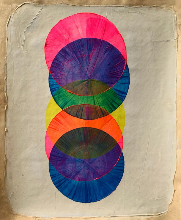 Vibrant Whirlwind (ART-16081-106252) - Handpainted Art Painting - 11in X 13in