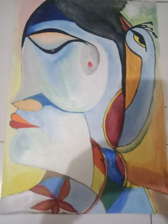 Krishna And Pecok (ART-7212-106355) - Handpainted Art Painting - 11in X 13in