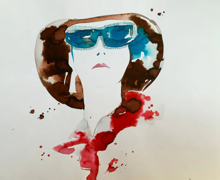 Chic Shades (ART-16081-106474) - Handpainted Art Painting - 11in X 10in