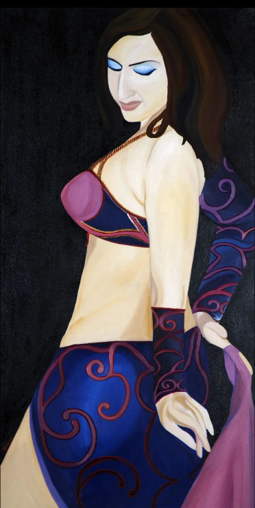 Anita (ART-16374-106931) - Handpainted Art Painting - 19in X 39in