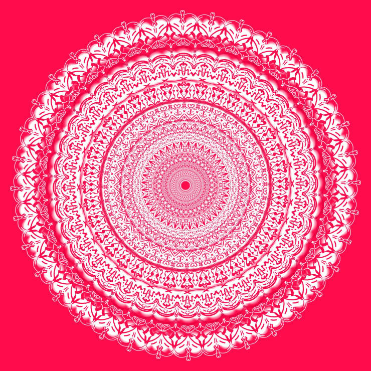 Vibrant Awakening Mandala Art - Design 4 (PRT-16330-107152) - Canvas Art Print - 24in X 24in