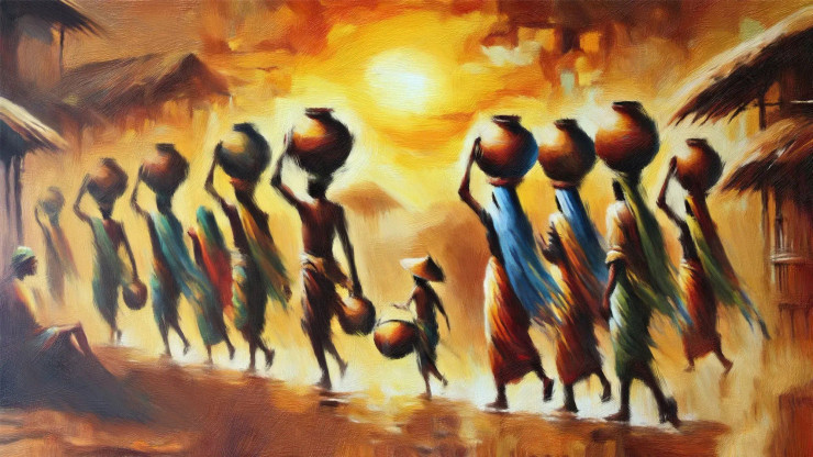 A Walk For Life (PRT-15697-107267) - Canvas Art Print - 30in X 17in