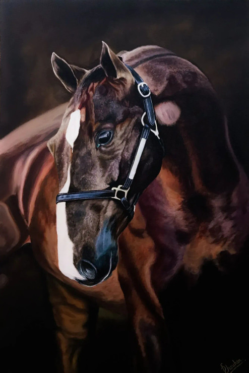 Demeanor (ART-7786-107728) - Handpainted Art Painting - 24in X 36in