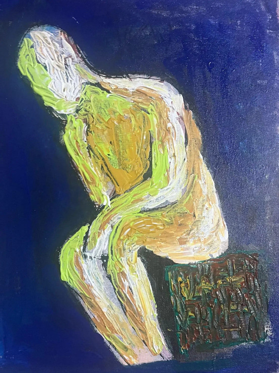 Soch (ART-16629-108232) - Handpainted Art Painting - 20in X 24in