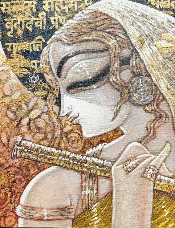 PRAY (ART-1469-108288) - Handpainted Art Painting - 15in X 18in