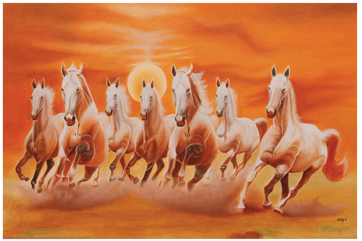 Gallop At Dawn (PRT-16655-108424) - Canvas Art Print - 36in X 24in