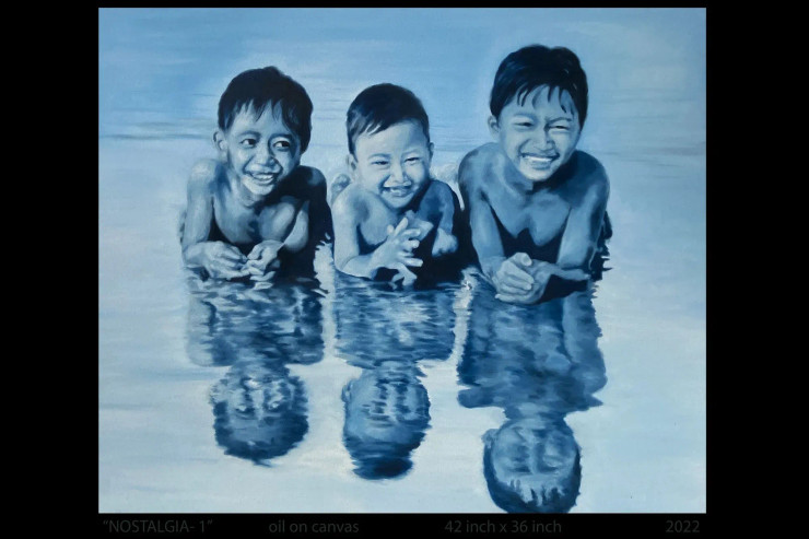 Nostalgia 1 (ART-16667-108430) - Handpainted Art Painting - 42in X 36in