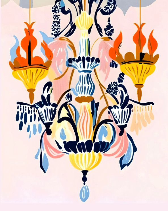 The Chandelier (PRT-16566-108515) - Canvas Art Print - 24in X 30in