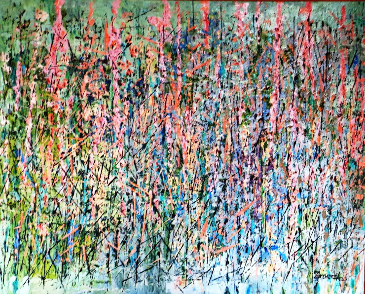 Nature (ART-8435-108632) - Handpainted Art Painting - 30in X 24in