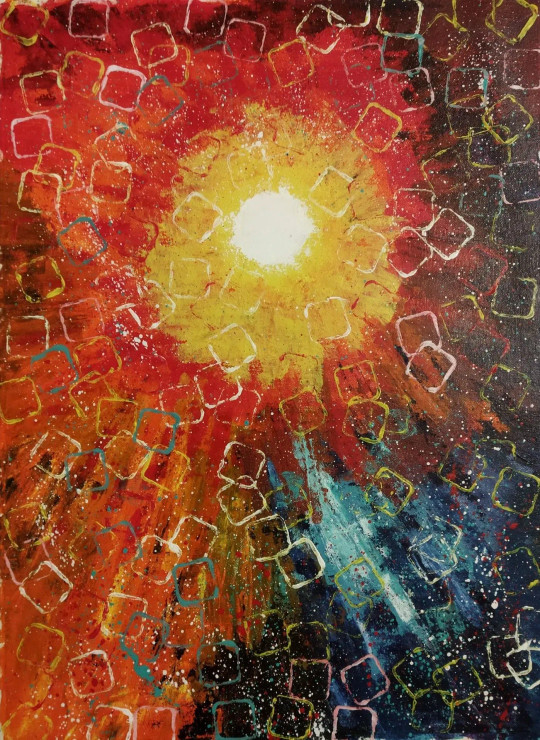Abstract Painting - To The Light (ART-16710-108651) - Handpainted Art Painting - 18in X 24in
