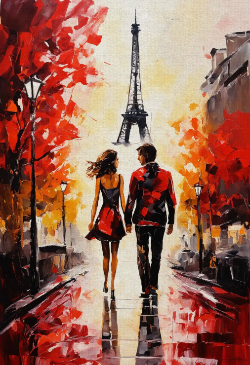 Moments In Paris (PRT-16744-108852) - Canvas Art Print - 25in X 36in