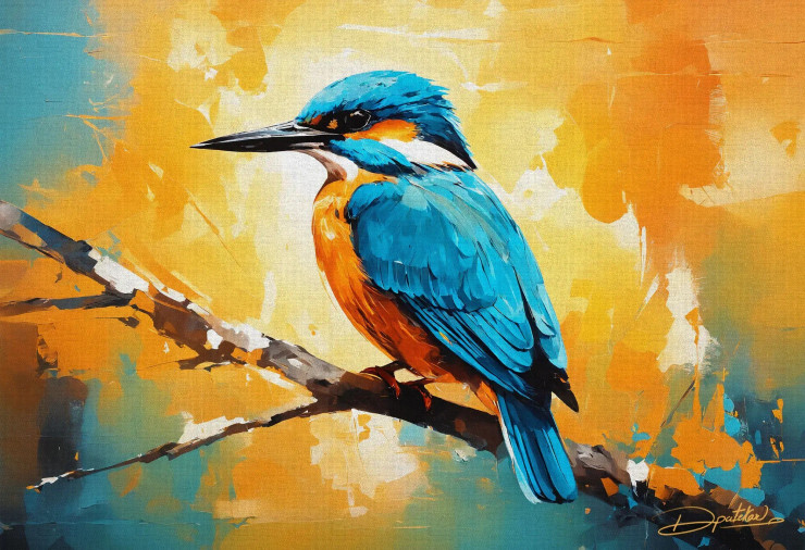 Regal Perch (PRT-16744-108836) - Canvas Art Print - 36in X 25in