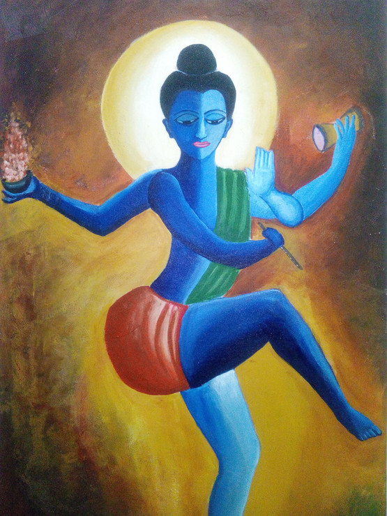 Nari,Figurative,Feminine,Lady,Blue Lady,Shakti