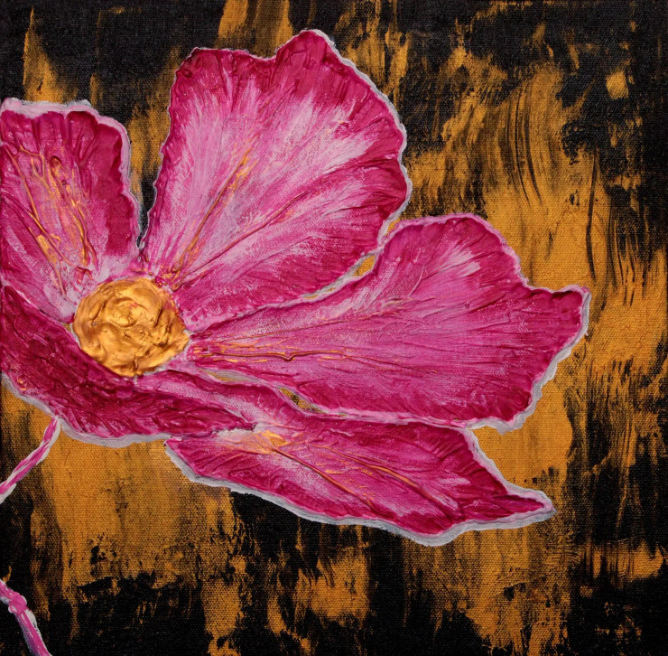 Golden Glow (ART-16761-108943) - Handpainted Art Painting - 12in X 12in