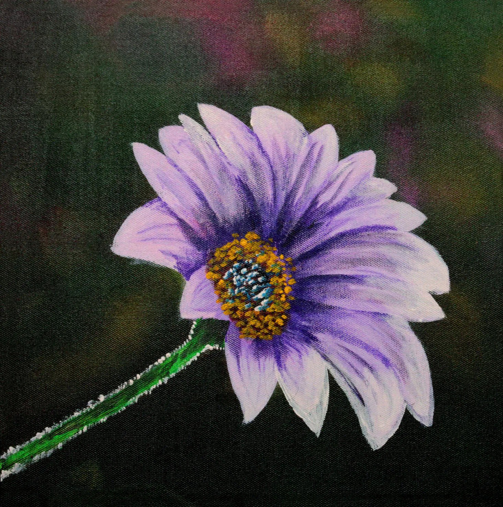 Vibrant Violet (ART-16761-108949) - Handpainted Art Painting - 12in X 12in