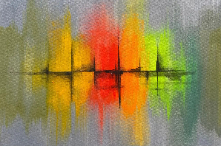 Abstract (ART-3512-108998) - Handpainted Art Painting - 16in X 10in