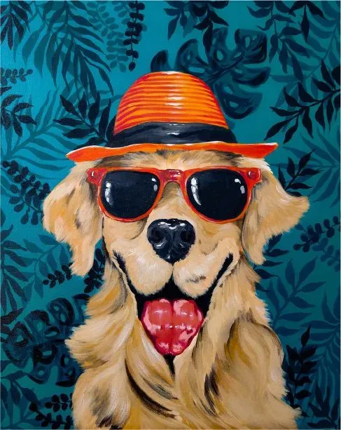 Bradley Woofer | Pet Gala (PRT-16516-109130) - Canvas Art Print - 23in X 30in