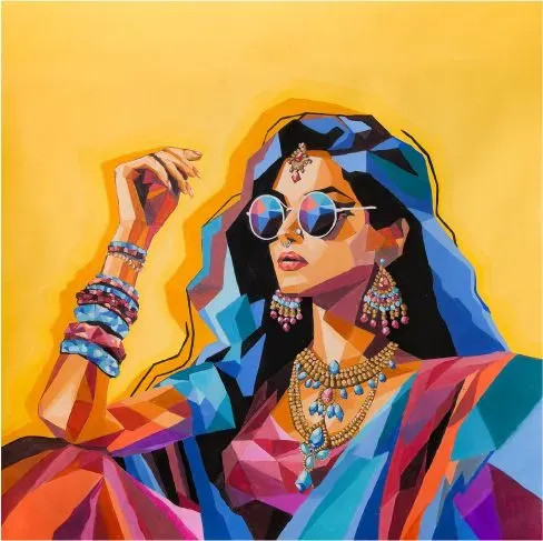 Masakali | Kahani (PRT-16516-109125) - Canvas Art Print - 24in X 24in
