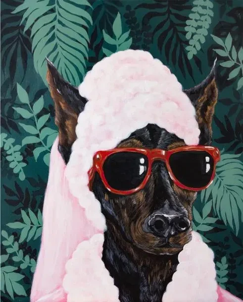 Spoof Dogg | Pet Gala (ART-16516-109119) - Handpainted Art Painting - 24in X 30in