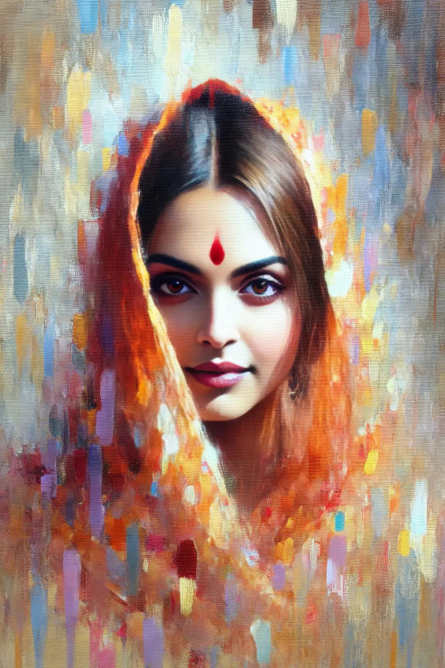 A Dance Of Color, Emotion, And Tradition (PRT-15697-109159) - Canvas Art Print - 20in X 30in