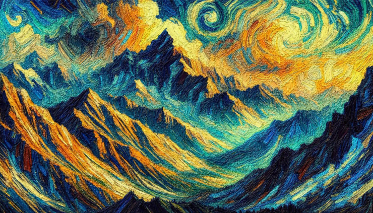 Himalayan Peaks In The Glow Of Dawn (PRT-15697-109210) - Canvas Art Print - 48in X 27in