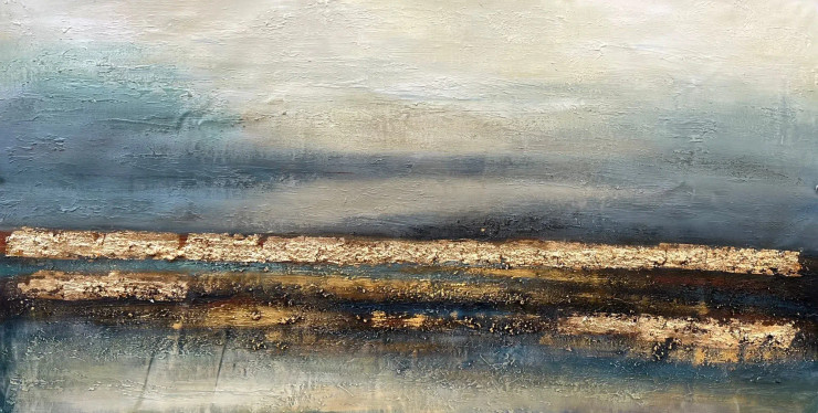 Abstract Painting (ART-6706-109450) - Handpainted Art Painting - 48in X 24in