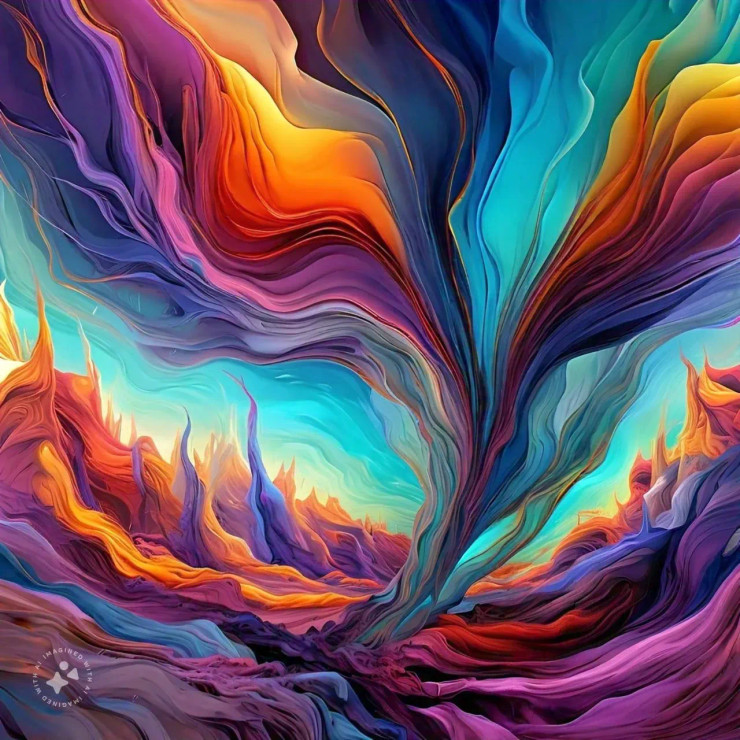 Abstract 026 (PRT-16612-109497) - Canvas Art Print - 24in X 24in