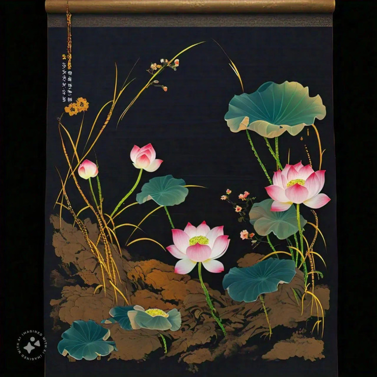 Korean Traditional Art 005 By ED (PRT-16612-109567) - Canvas Art Print - 24in X 24in