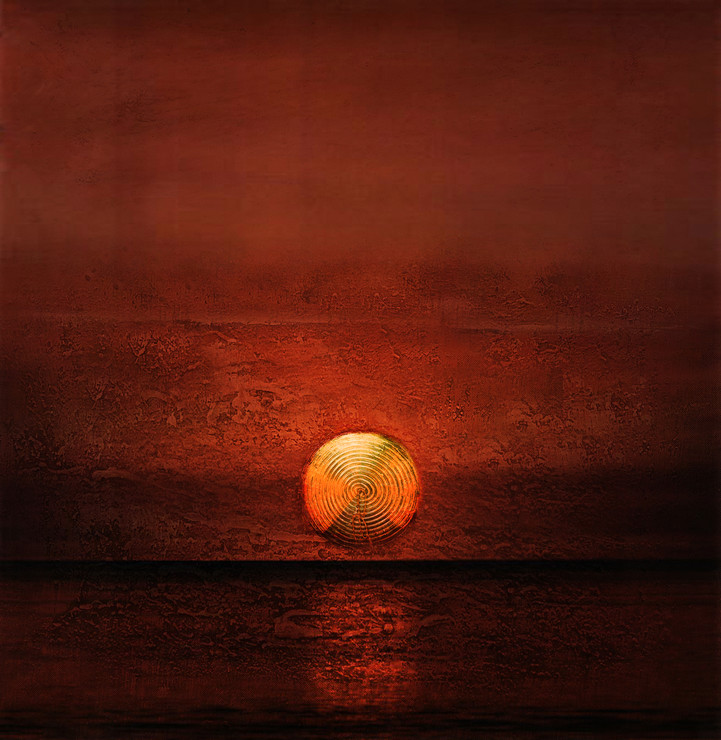 Landscape,Effect of sun,Red background