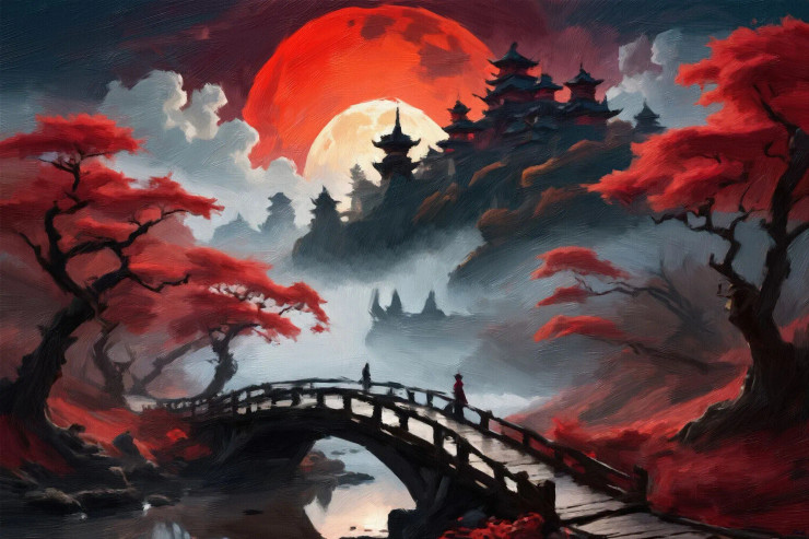 Crimson Twilight (PRT-16861-109657) - Canvas Art Print - 36in X 24in
