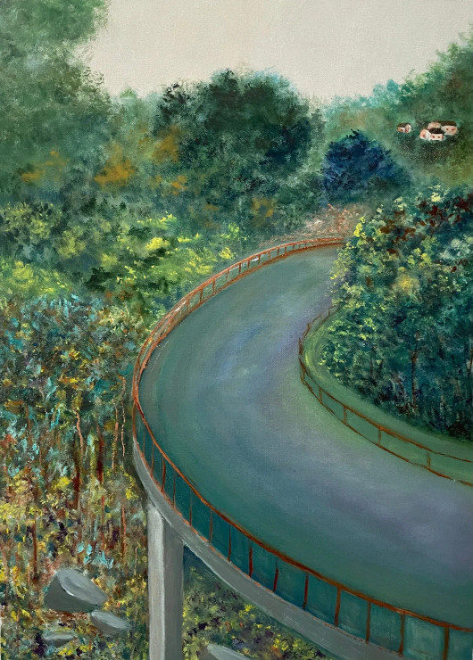 A Far Away Home (ART-8841-109731) - Handpainted Art Painting - 15in X 21in