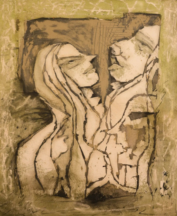 Love (ART-16874-110008) - Handpainted Art Painting - 20in X 24in