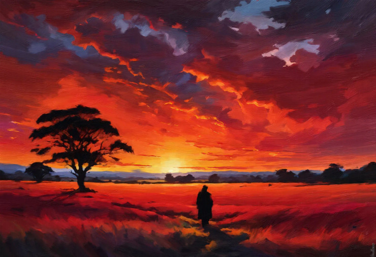 A Moment Of Reflection (PRT-16861-110192) - Canvas Art Print - 36in X 25in