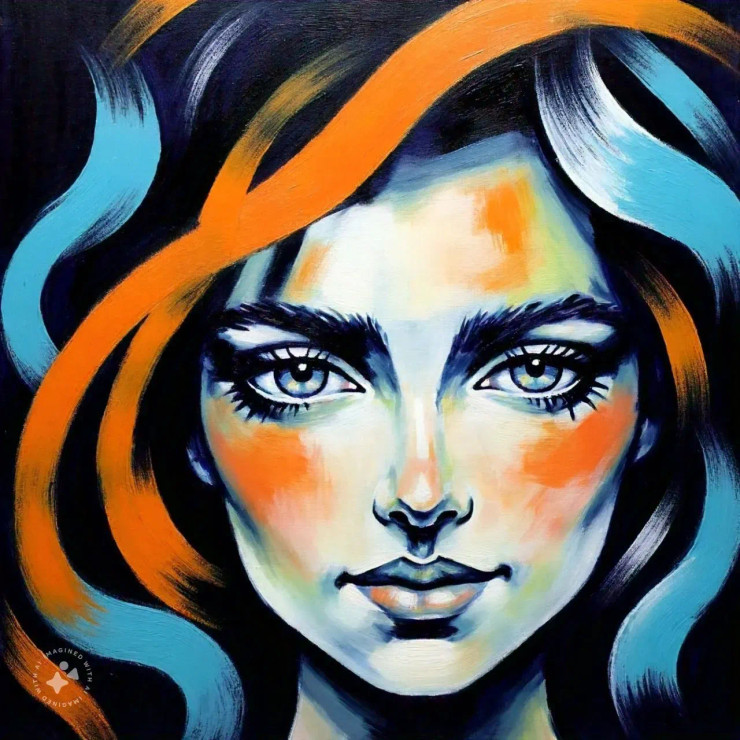 Figurative Art 004 (PRT-16612-110332) - Canvas Art Print - 24in X 24in