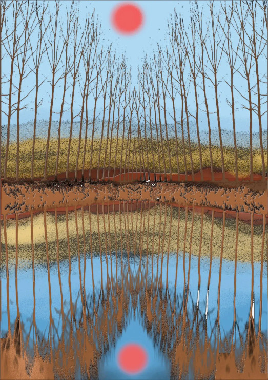 Surreal Sunrise (PRT-16909-110283) - Canvas Art Print - 13in X 18in