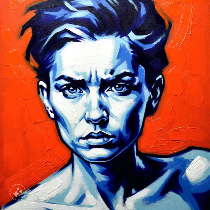 Figurative Art 001 (PRT-16612-110328) - Canvas Art Print - 24in X 24in