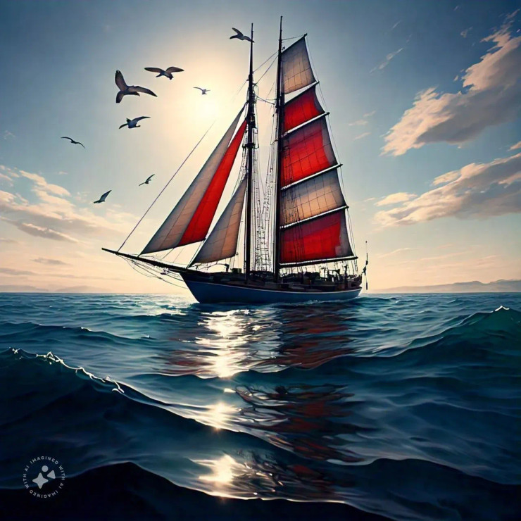 Marine Art 010 (PRT-16612-110725) - Canvas Art Print - 24in X 24in