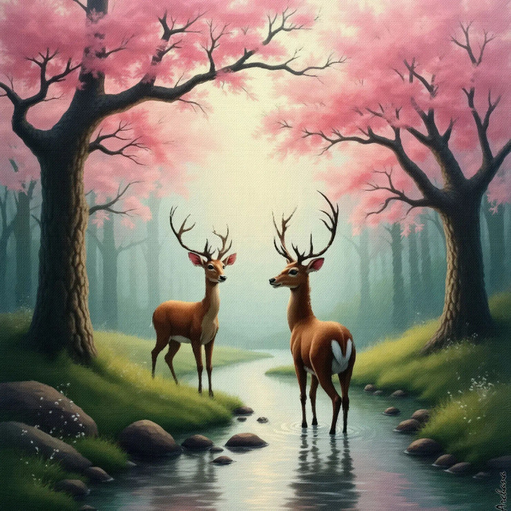 Nature's Embrace 09 (PRT-15697-110889) - Canvas Art Print - 48in X 48in