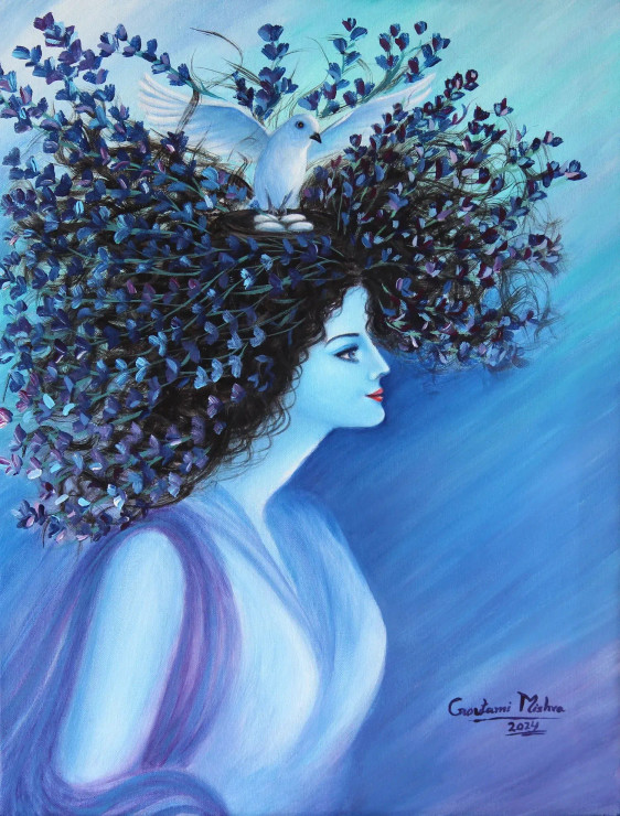 Perspective (ART-976-110919) - Handpainted Art Painting - 18in X 24in